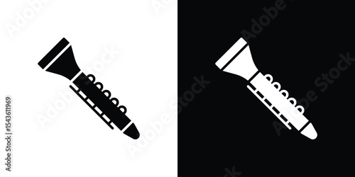 Clarinet icon collection. line stroke icon. EPS 10