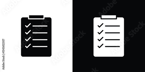 Clipboard icon collection. line stroke icon. EPS 10