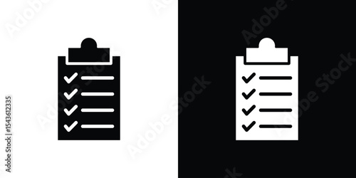 Clipboard icon collection. line stroke icon. EPS 10