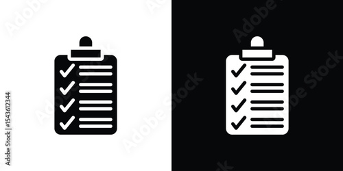 Clipboard icon collection. line stroke icon. EPS 10