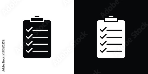 Clipboard icon collection. line stroke icon. EPS 10