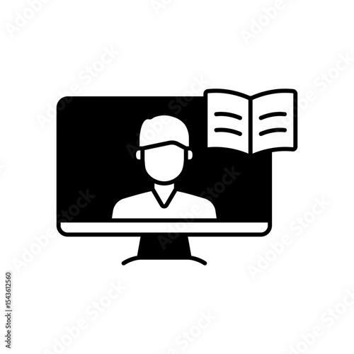 Online Study E-Learning Fill Icon