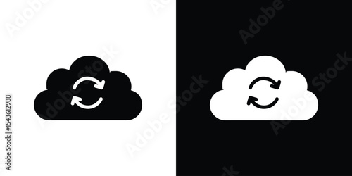 Cloud sync icon collection. line stroke icon. EPS 10