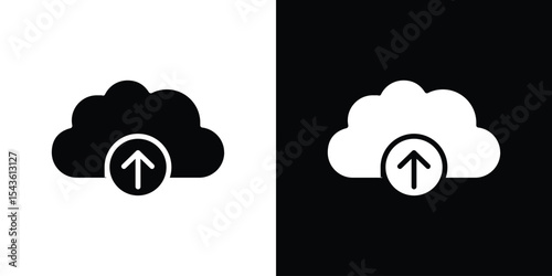 Cloud upload icon collection. line stroke icon. EPS 10