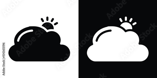 Cloudy Day icon collection. line stroke icon. EPS 10
