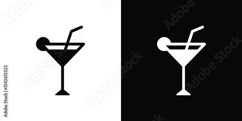 Cocktail icon collection. line stroke icon. EPS 10