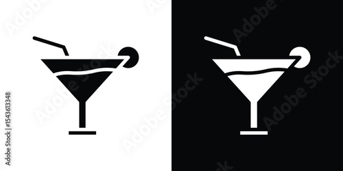 Cocktail icon collection. line stroke icon. EPS 10