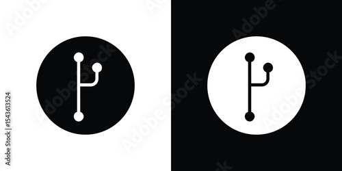 Code branch icon collection. line stroke icon. EPS 10