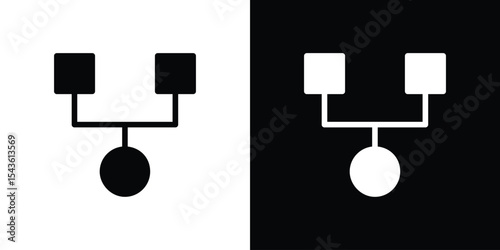 Code Fork icon collection. line stroke icon. EPS 10