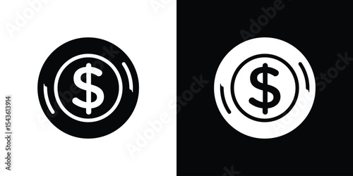 Coin icon collection. line stroke icon. EPS 10