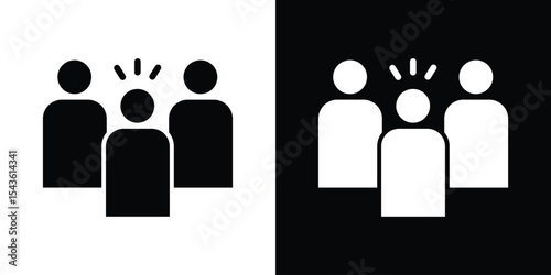 Community icon collection. line stroke icon. EPS 10