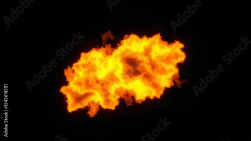 Fiery Essence: A dynamic image capturing the raw power and mesmerizing beauty of a vibrant, isolated flame, symbolizing energy and transformation.