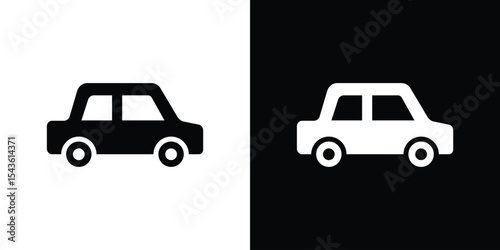 Compact car icon collection. line stroke icon. EPS 10