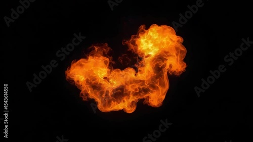 Fiery Fusion: Witness the captivating dance of raw power and destructive energy, where the flames coalesce in a mesmerizing display of nature's force.