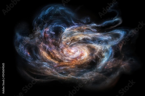 A swirling cosmic nebula, a breathtaking spectacle of gas and dust illuminated by distant stars.