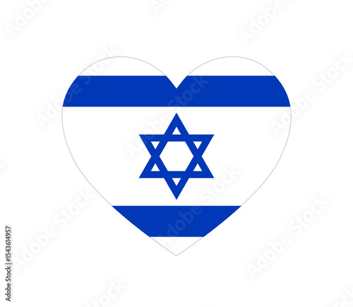 Jewish Heart vector icon