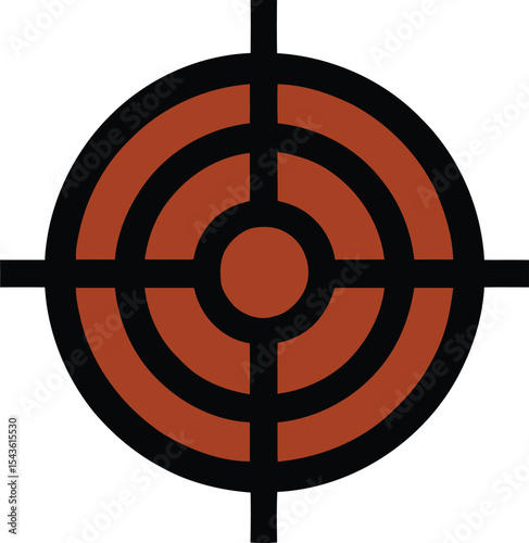 Vector of Red Target icon.