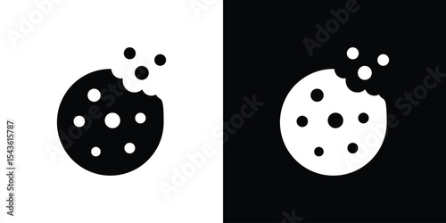 Cookie icon collection. line stroke icon. EPS 10