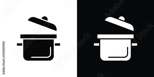 Cooking pot icon collection. line stroke icon. EPS 10