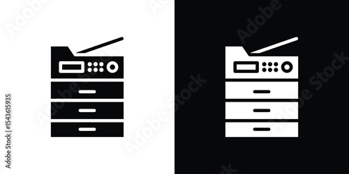 Copier icon collection. line stroke icon. EPS 10