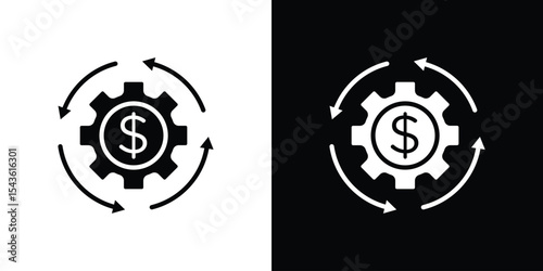 Costs optimization icon collection. line stroke icon. EPS 10