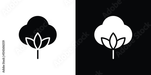Cotton icon collection. line stroke icon. EPS 10