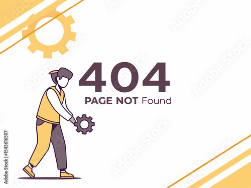Modern web error animation showing blinking typography for missing page 404 warning