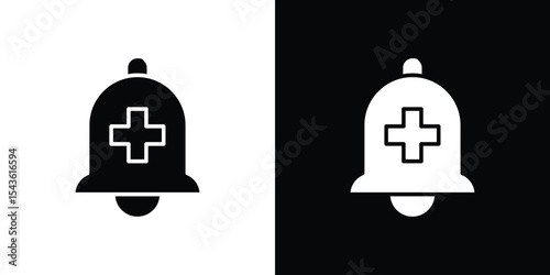 Cowbell circle plus icon collection. line stroke icon. EPS 10