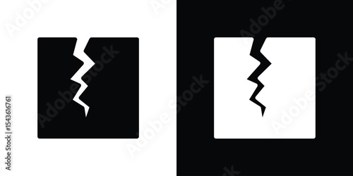 Crack icon collection. line stroke icon. EPS 10