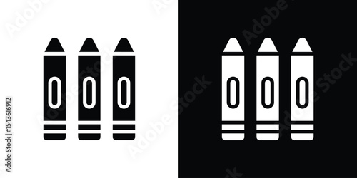 Crayon icon collection. line stroke icon. EPS 10