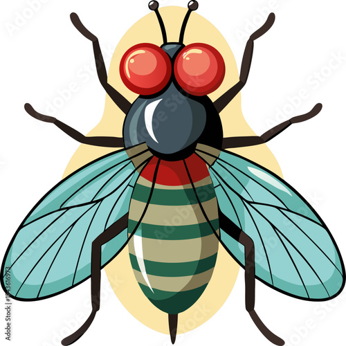 vector illustration of a Housefly