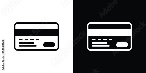 Credit card icon collection. line stroke icon. EPS 10