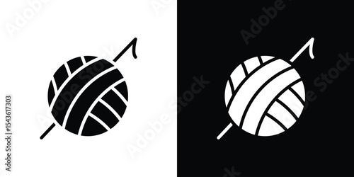 Crochet icon collection. line stroke icon. EPS 10