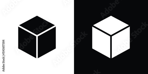 Cube icon collection. line stroke icon. EPS 10