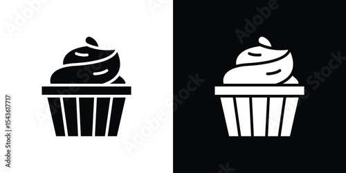 Cupcake icon collection. line stroke icon. EPS 10