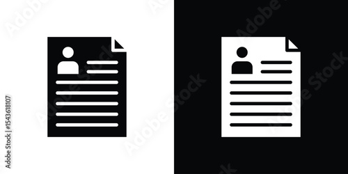 CV icon collection. line stroke icon. EPS 10