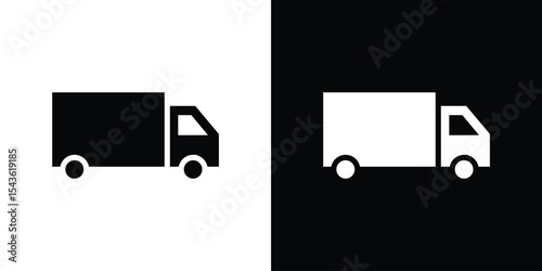 Delivery van icon collection. line stroke icon. EPS 10