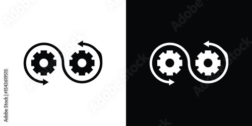 Devops icon collection. line stroke icon. EPS 10