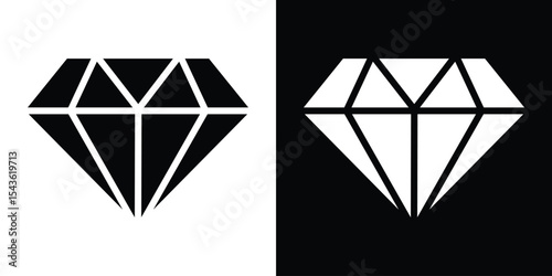 Diamond icon collection. line stroke icon. EPS 10