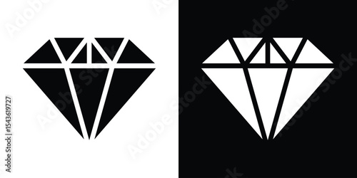 Diamond icon collection. line stroke icon. EPS 10