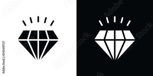 Diamond icon collection. line stroke icon. EPS 10