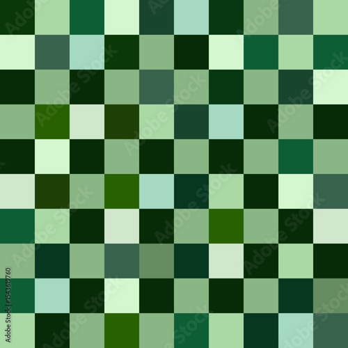 Abstract Seamless pattern in chess style with chess figures and chessboard for design, textile, fabric, surface textures, packaging, scrapbooking, chess school or chess club.