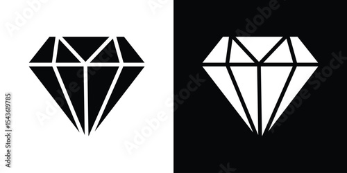 Diamond icon collection. line stroke icon. EPS 10