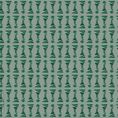 Abstract Seamless pattern in chess style with chess figures and chessboard for design, textile, fabric, surface textures, packaging, scrapbooking, chess school or chess club.
