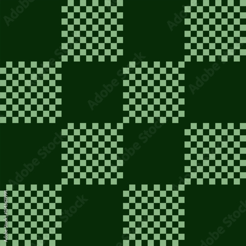 Abstract Seamless pattern in chess style with chess figures and chessboard for design, textile, fabric, surface textures, packaging, scrapbooking, chess school or chess club.