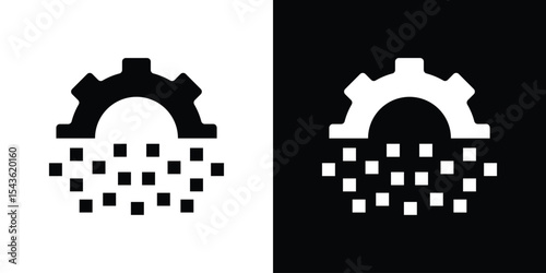 Digital transformation icon collection. line stroke icon. EPS 10