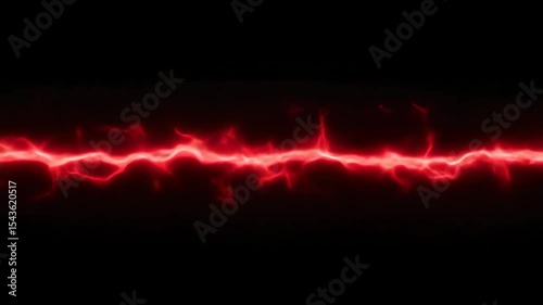 Radiant Red Pulse: A striking display of raw energy pulsates, its electrifying crimson glow against a deep, boundless void.