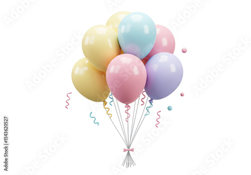 Isolated Pastel Balloons