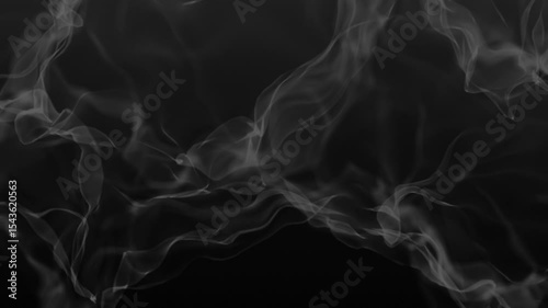 Abstract realistic smoke. Black white empty stage with loop smoke effect background.