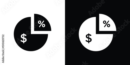 Dividend yield icon collection. line stroke icon. EPS 10